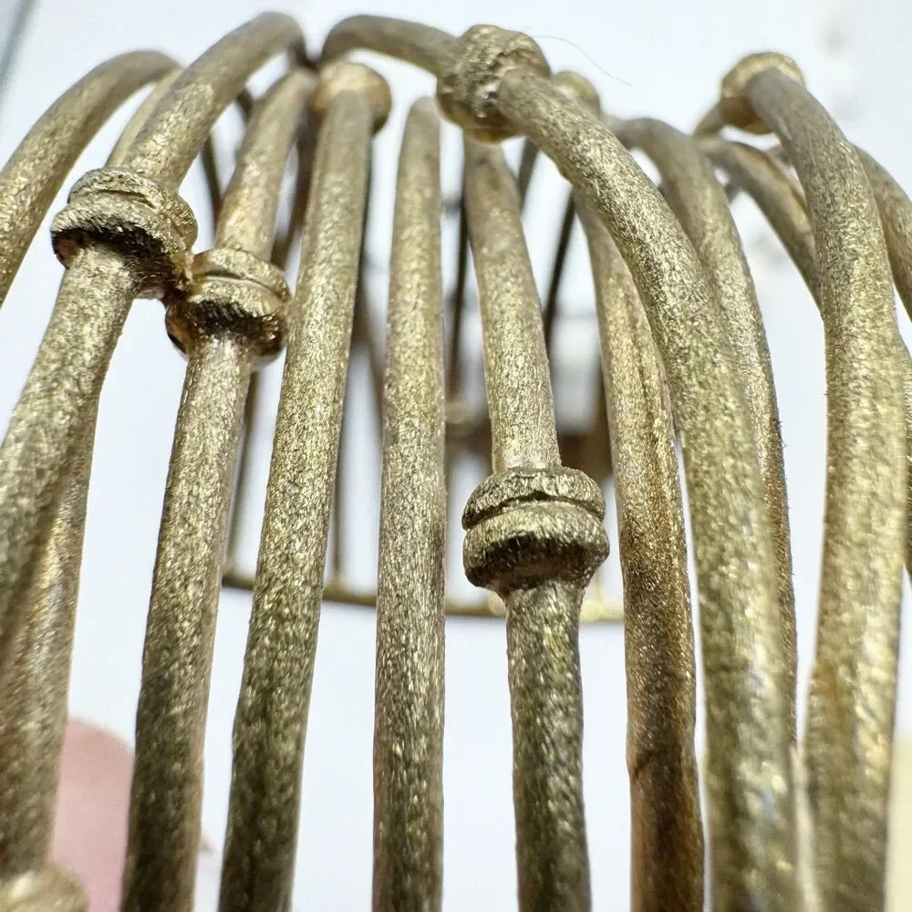 Rivka Friedman 18K Gold Clad Wrapped Mina Cuff Knotted Statement Bracelet